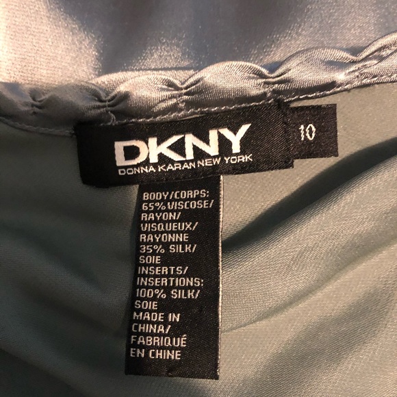 Silver cowl neck DKNY top - UK 10/ US 6 - Picture 5 of 5
